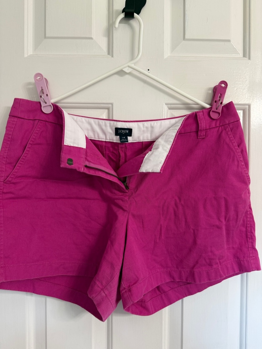 J. Crew Bright Fuchsia Cotton Chino Shorts